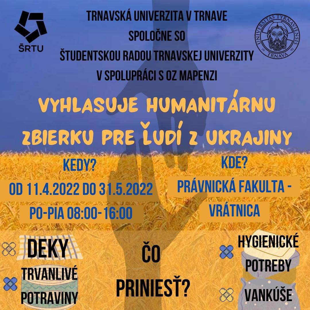 Humanitárna zbierka pre ľudí z Ukrajiny