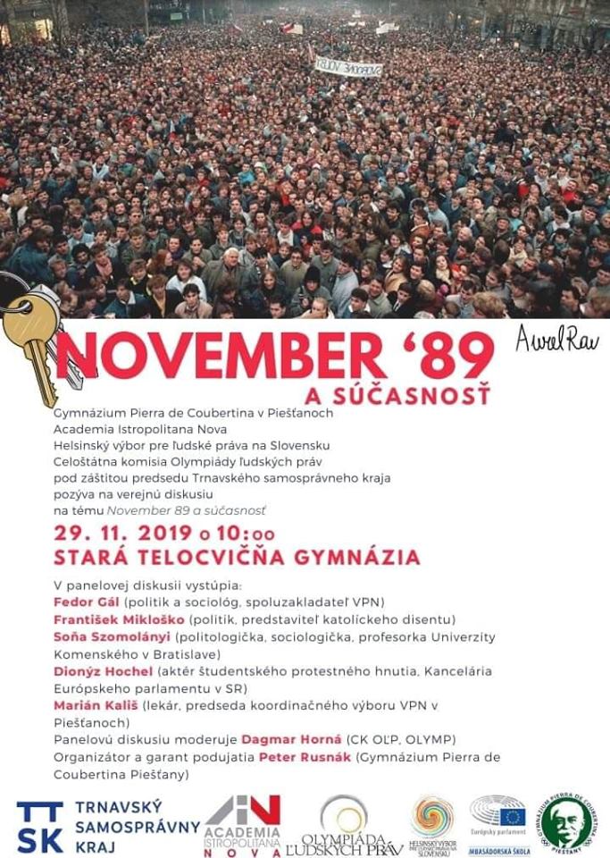 panelová diskusia november 1989 pieštany