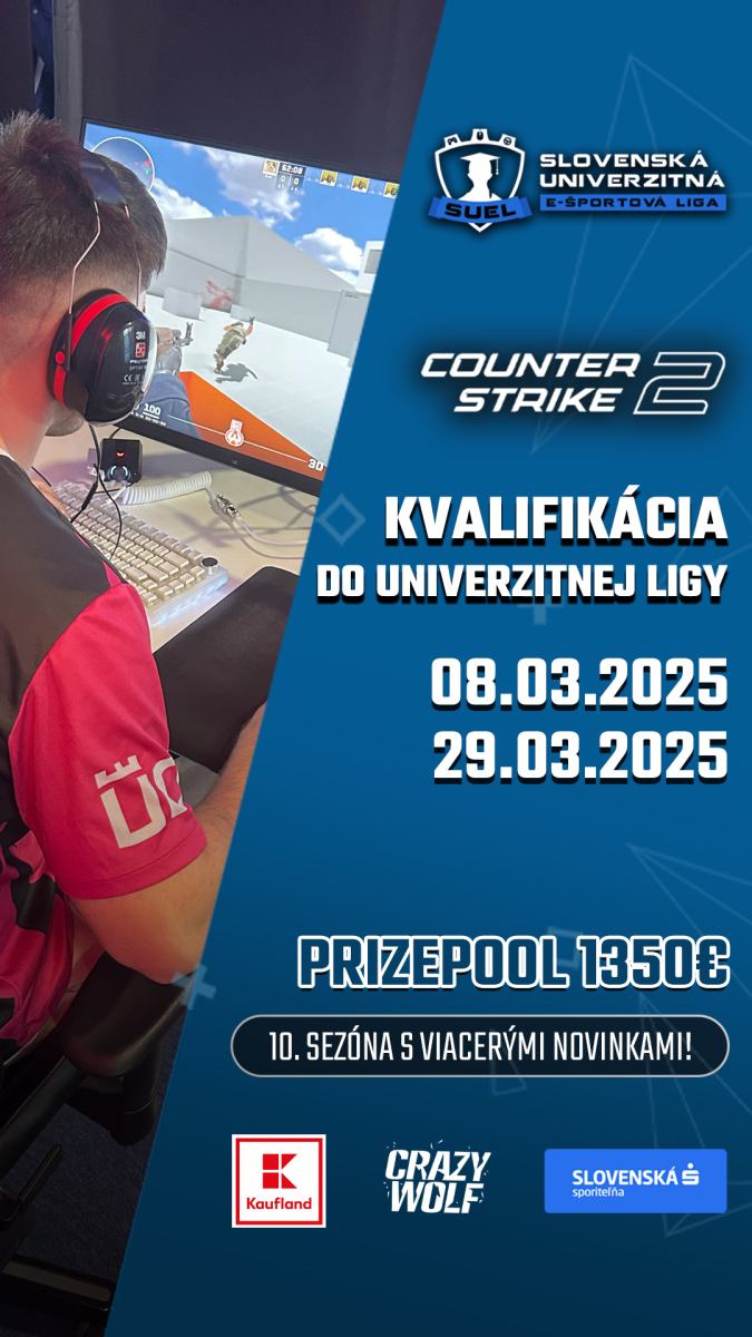Reprezentujte Trnavskú univerzitu v Slovenskej univerzitnej e-športovej lige a zabojujte o finančný prizepool až 3090€