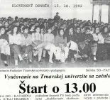 Prvý deň výučby na Trnavskej univerzite 14. október 1992