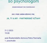 Na slovíčko so psychológom