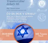 ,,Čo sa deje v Izraeli? (Ako sa z Gazy skaza stala...)“
