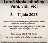 Letná škola latinčiny 2023