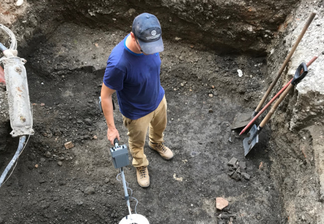 kaštieľ Rusovce, archeologický výskum 2018, Erik Hrnčiarik