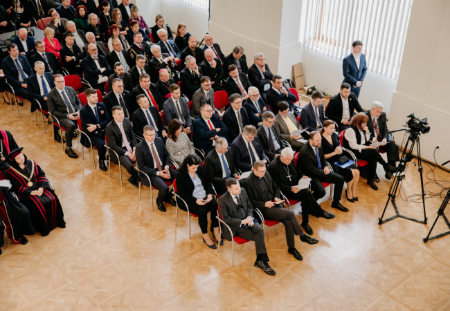 inaugurácia rektora Trnavskej univerzity, Trnava, marec 2025, Miloš Lichner