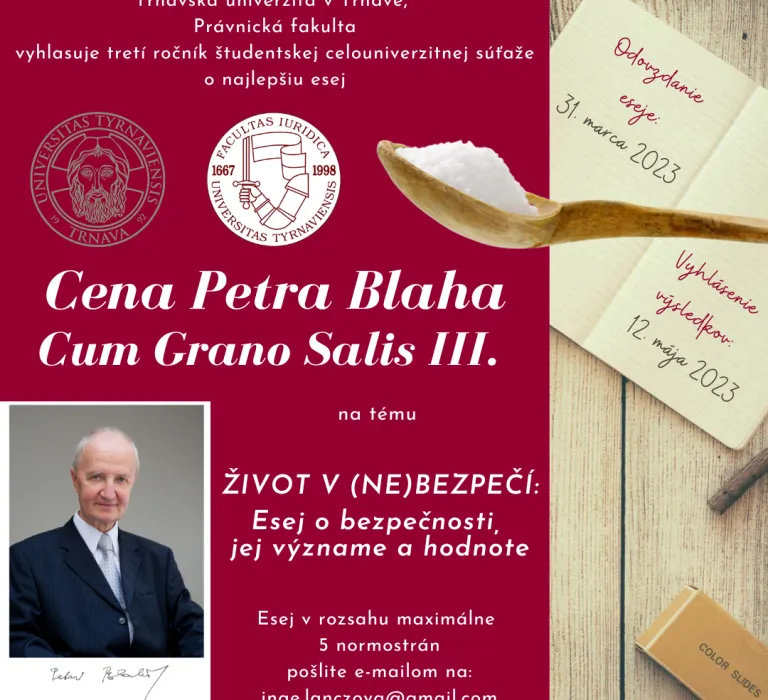 Cena Petra Blaha - Cum Grano Salis III.