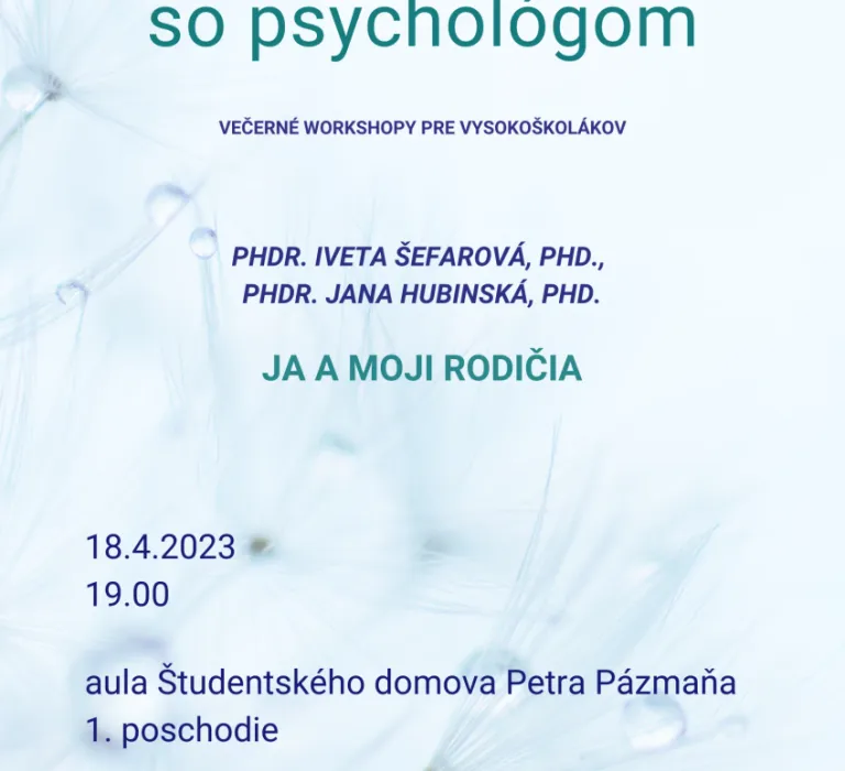 Na slovíčko so psychológom
