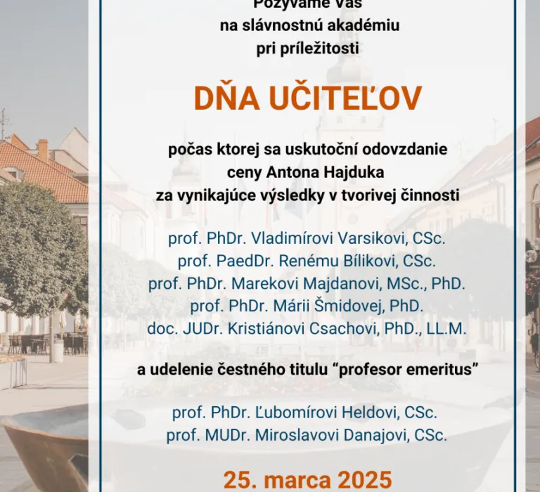 Deň učiteľov 2025