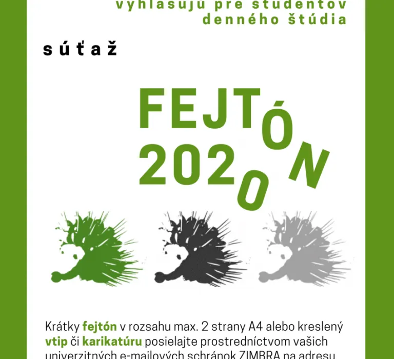 súťaž fejtón 2020