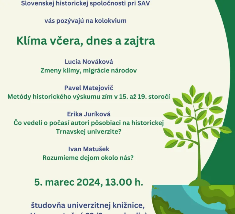 Klíma včera, dnes a zajtra
