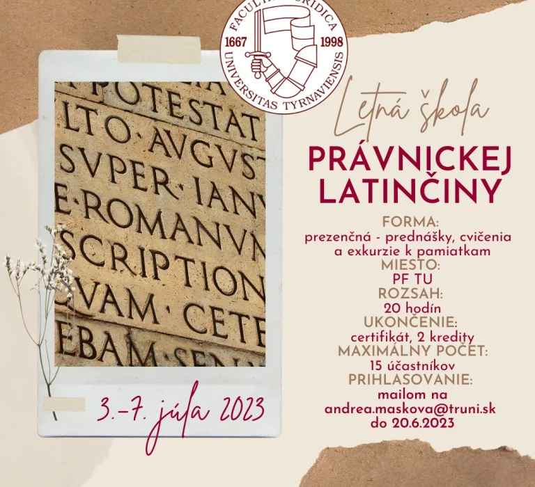 Letná škola právnickej latinčiny 2023