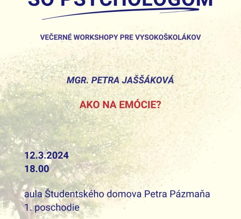 Na slovíčko so psychológom