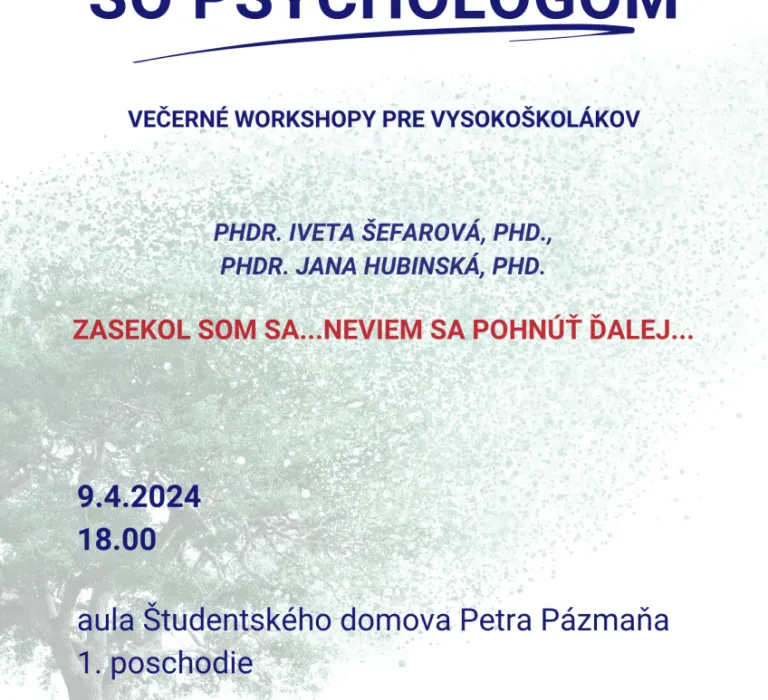 Na slovíčko so psychológom