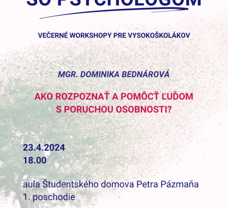 Na slovíčko so psychológom