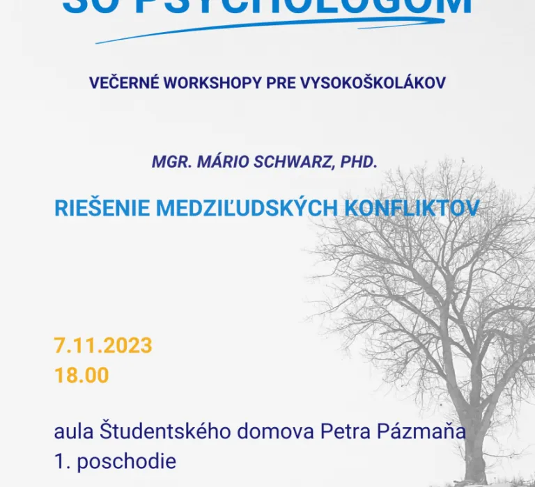 Na slovíčko so psychológom