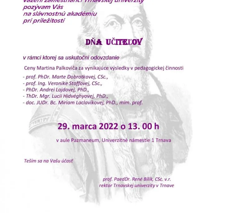 Pozvánka Cena Martina Palkoviča