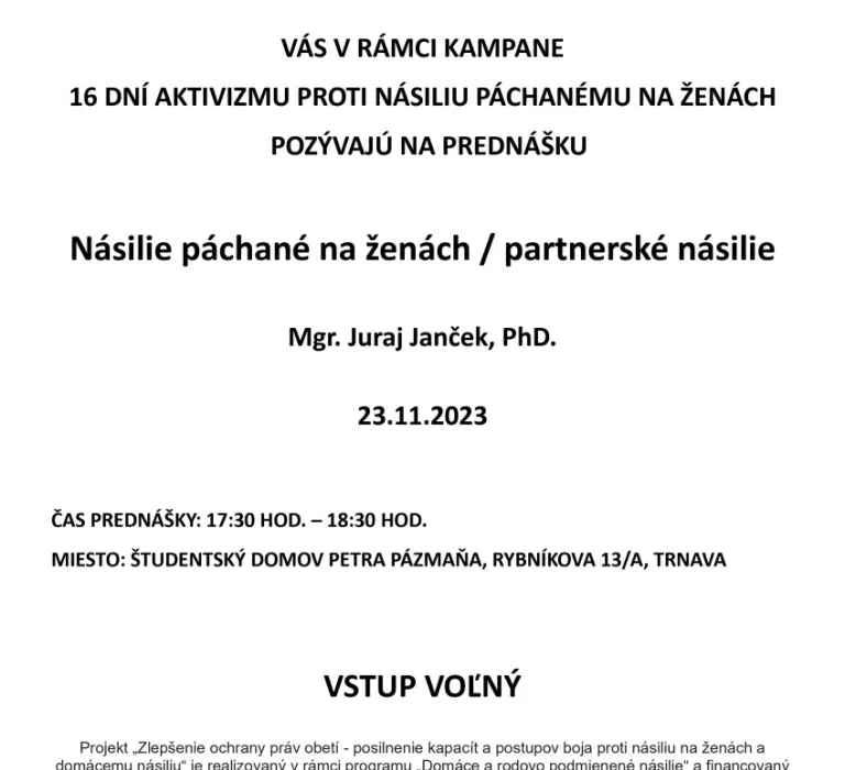 Násilie páchané na ženách / partnerské násilie