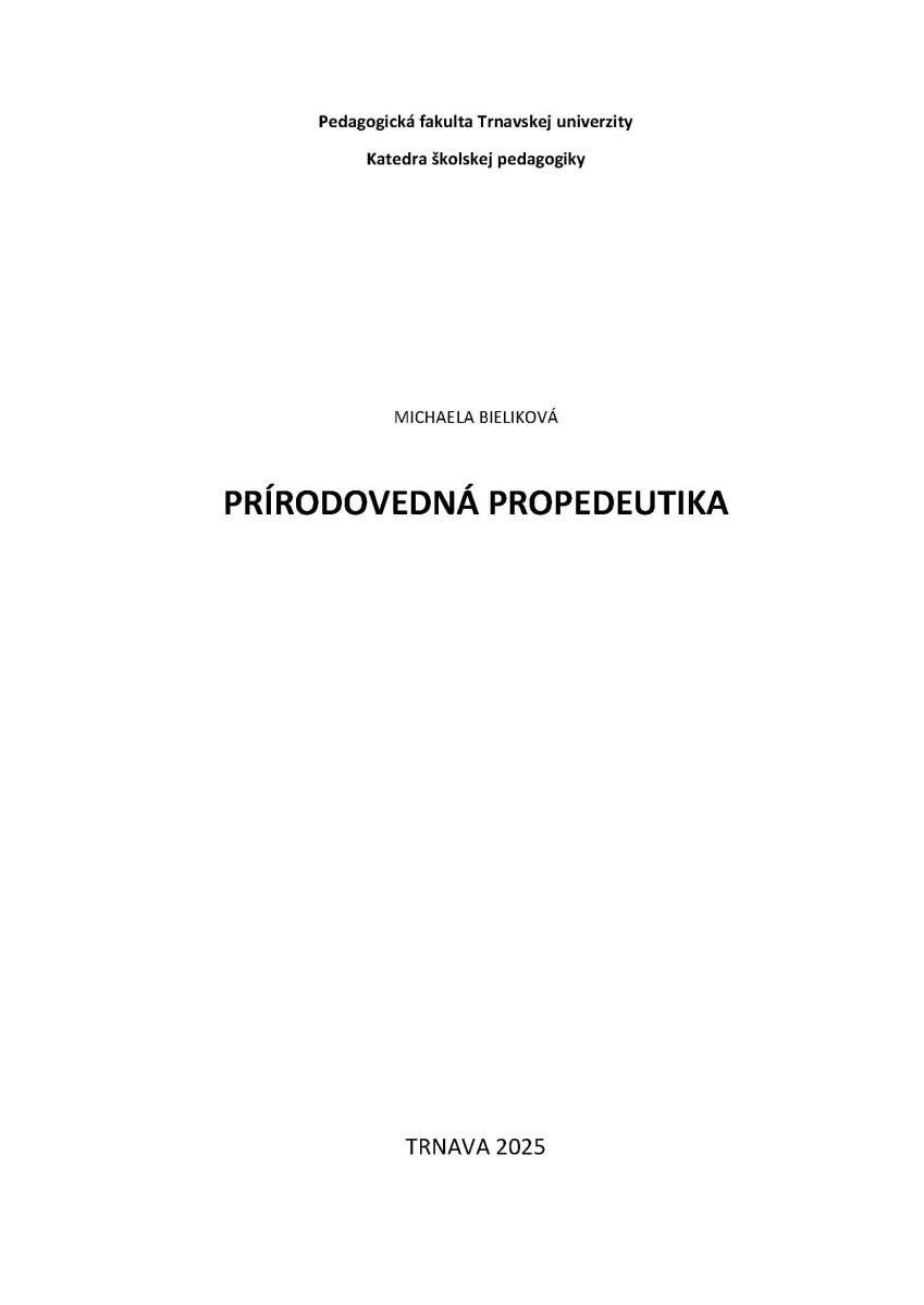 Prírodovedná propedeutika